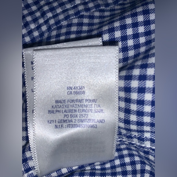 POLO by Ralph Lauren blue check dress shirt BOYS SIZE 18 20 18/20 - Picture 12 of 12